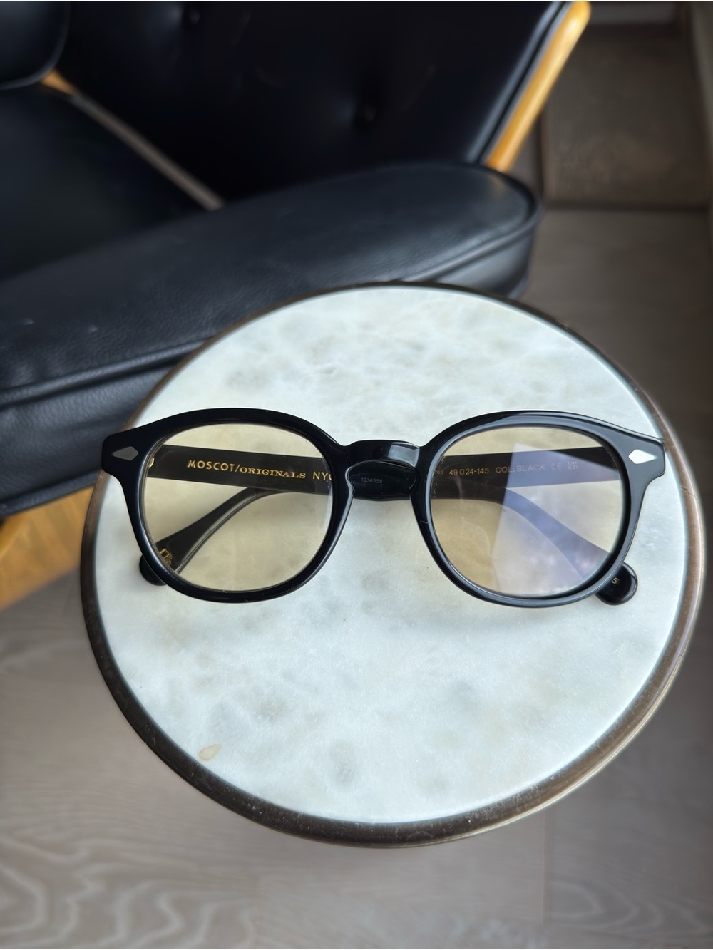 MOSCOT Black Lemtosh Amber Transition Lense Sunglasses